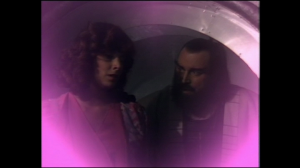 This is what the romance plots looked like for Doctor Who in the 80s -- a pink-tinted soft-focus still with a voice-over saying "by the way, they got married".