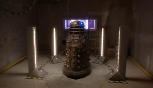 The first shot in the new series of a Dalek. This story was a perfect "last Dalek ever" story, so of course they were never used again, because that would have spoiled this...